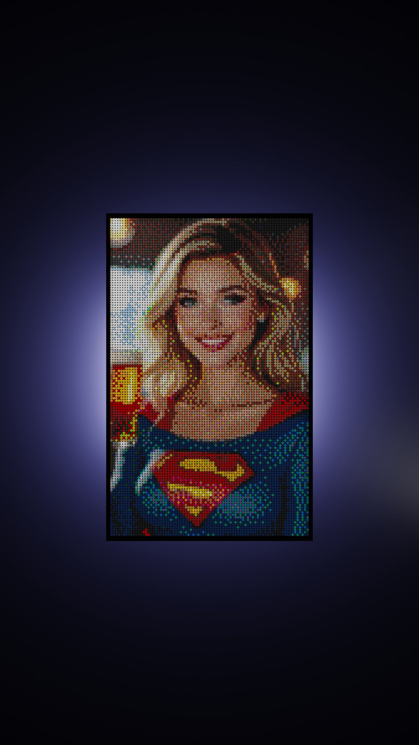 Supergirl DC LEGO® Style mosaic creative DIY building set